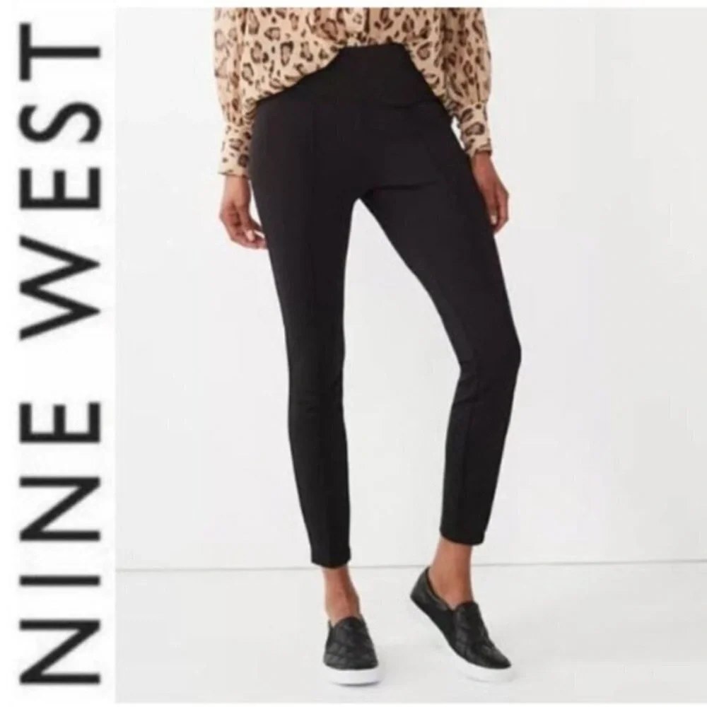 Nine West Black Mid Rise Stretch Knit Pants - Picture 8 of 8
